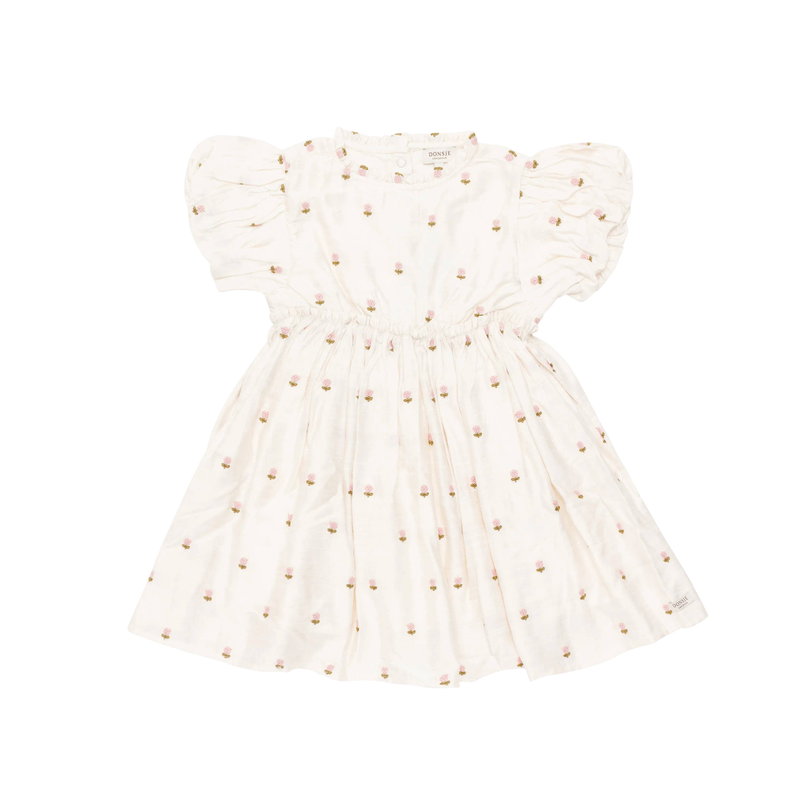 Girls Cream Rose Dress