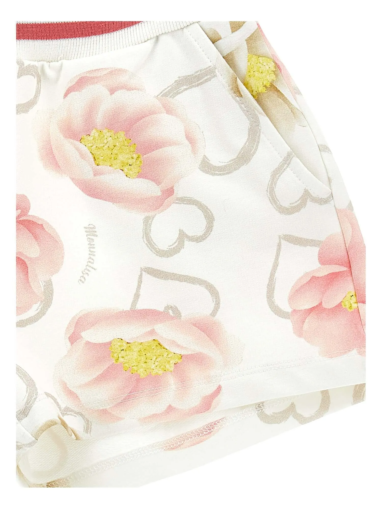 Girls Cream Rose Shorts