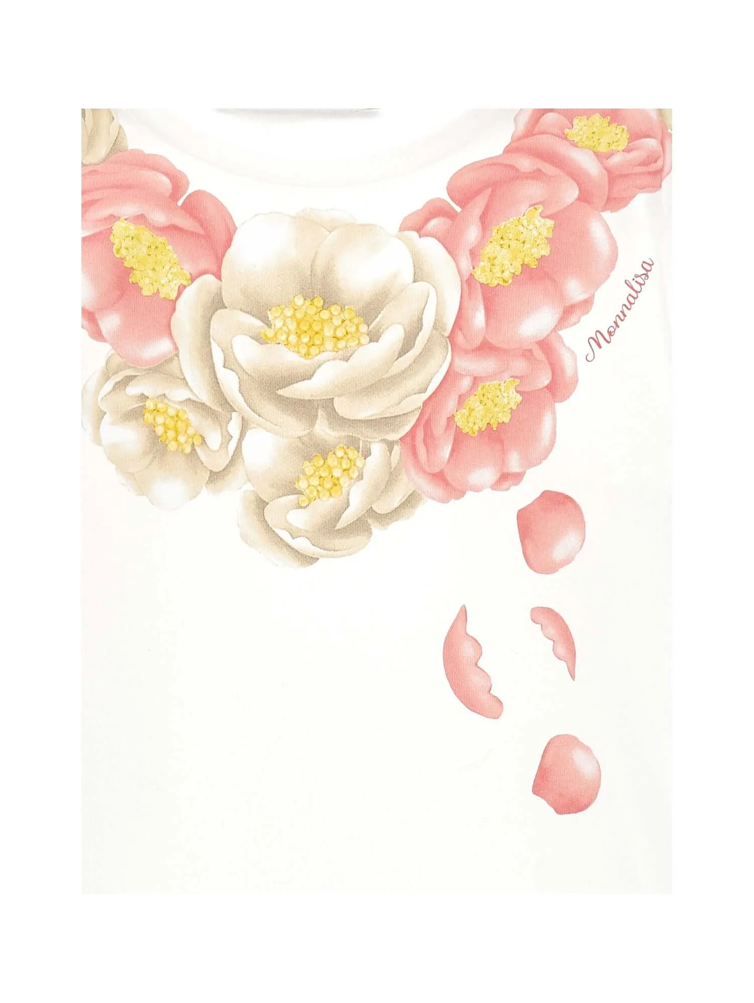 Girls Cream Rose T-Shirt