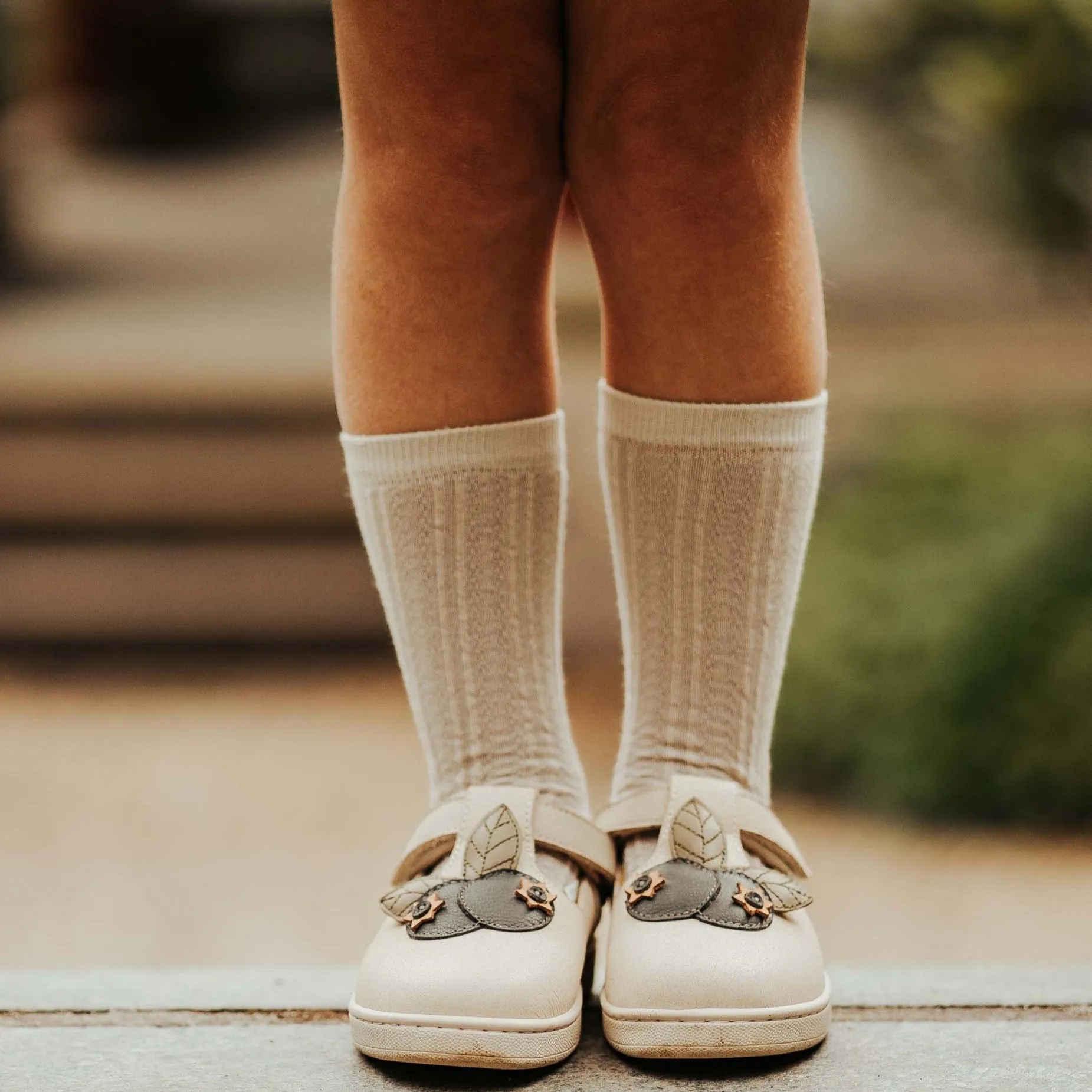 Girls Cream Socks