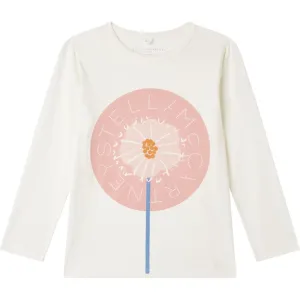 Girls Cream Sunflower T-Shirt