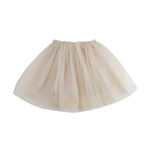 Girls Cream Tulle Skirt