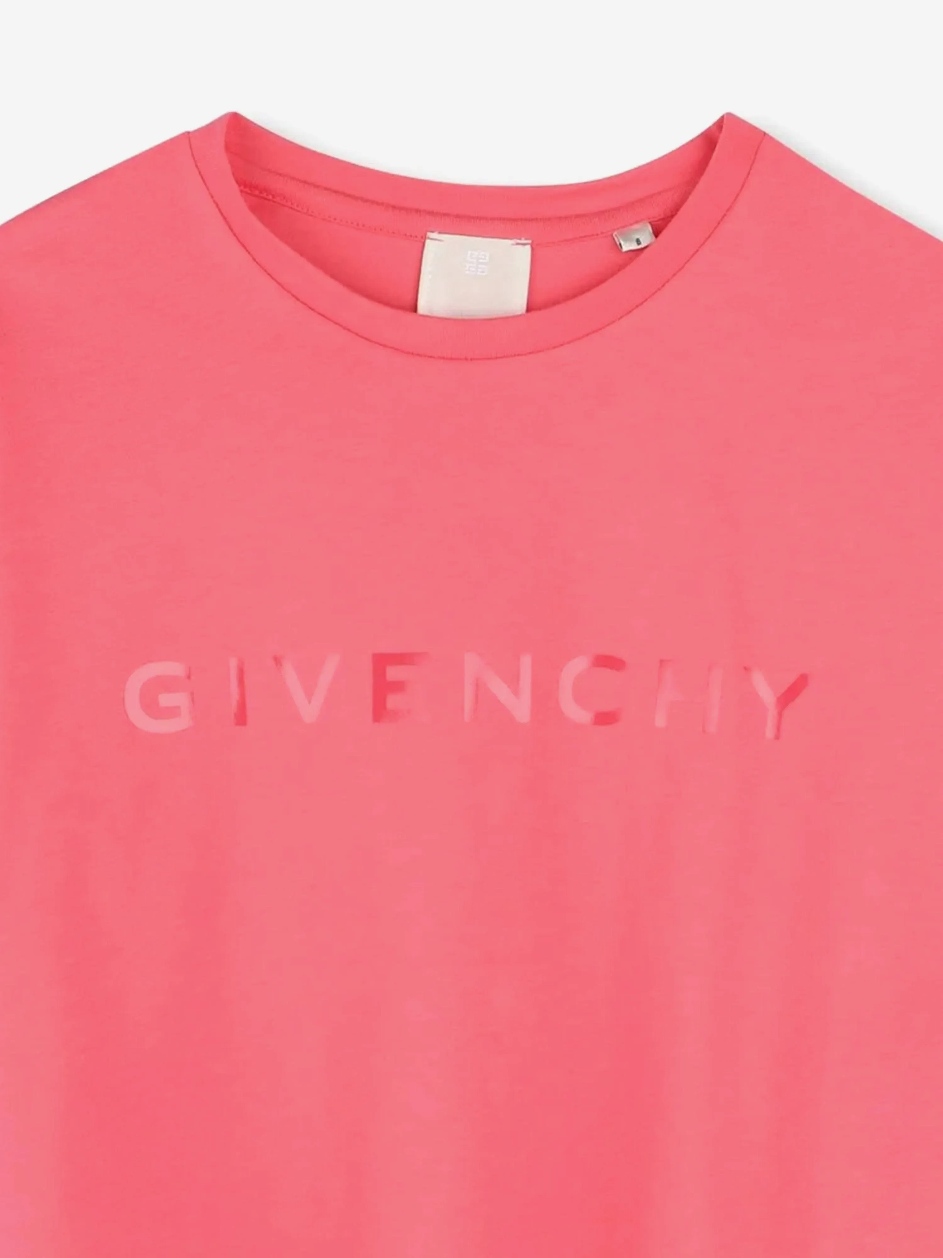 Girls Cropped Logo T-Shirt in Pink