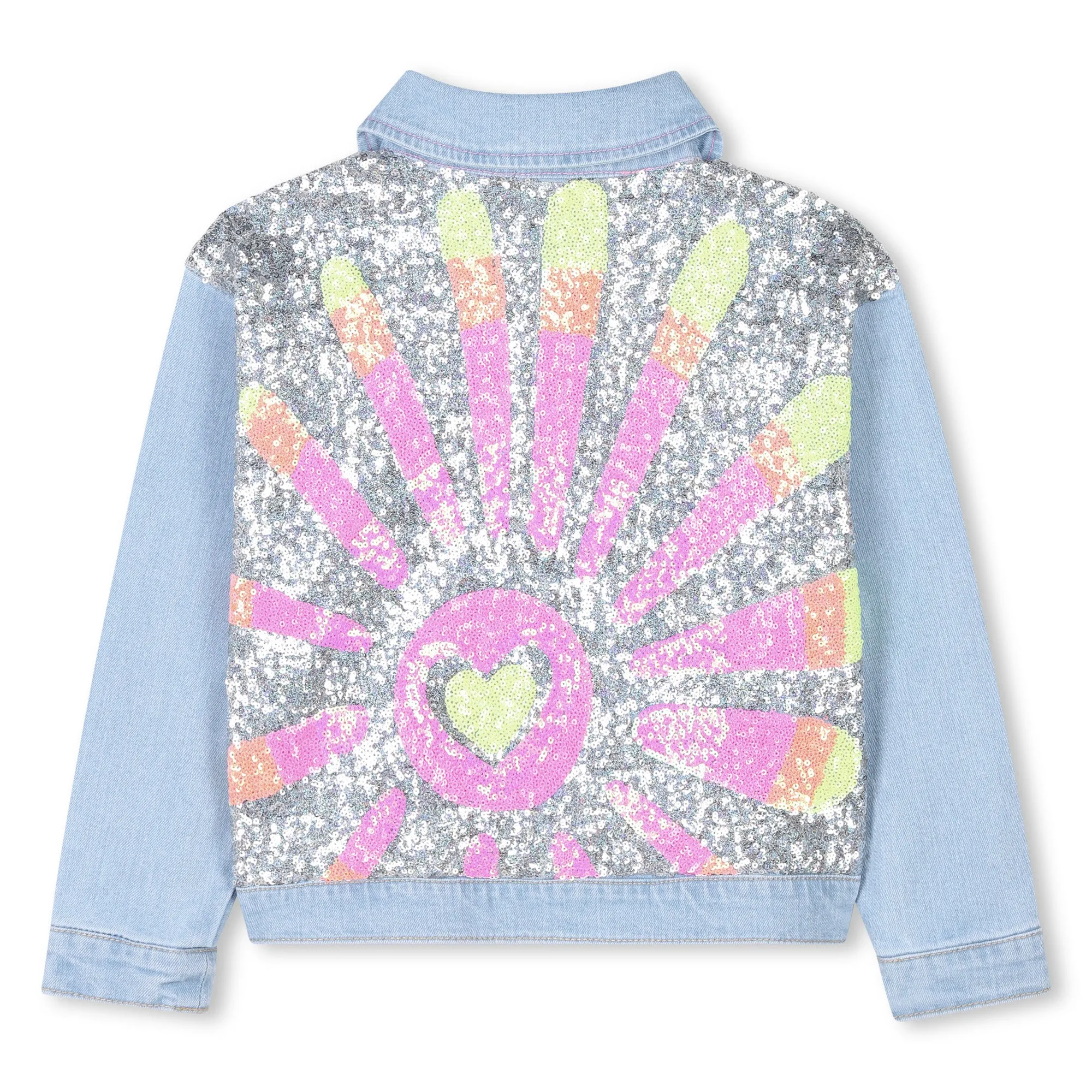 Girls Denim Sequin Jacket
