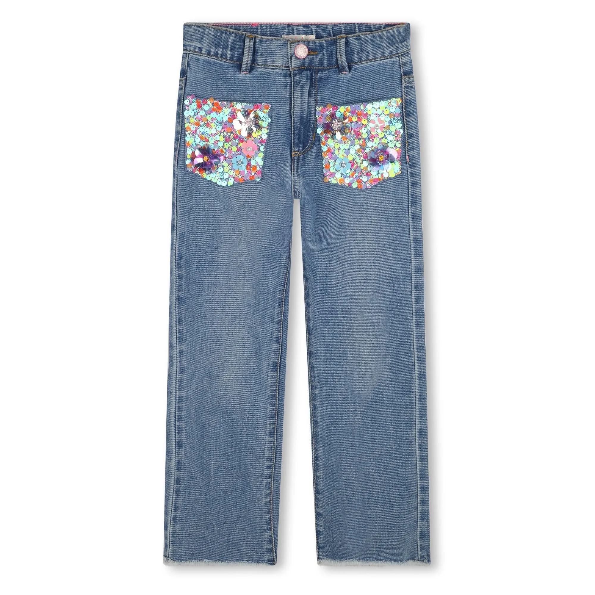 Girls Denim Sequin Jeans