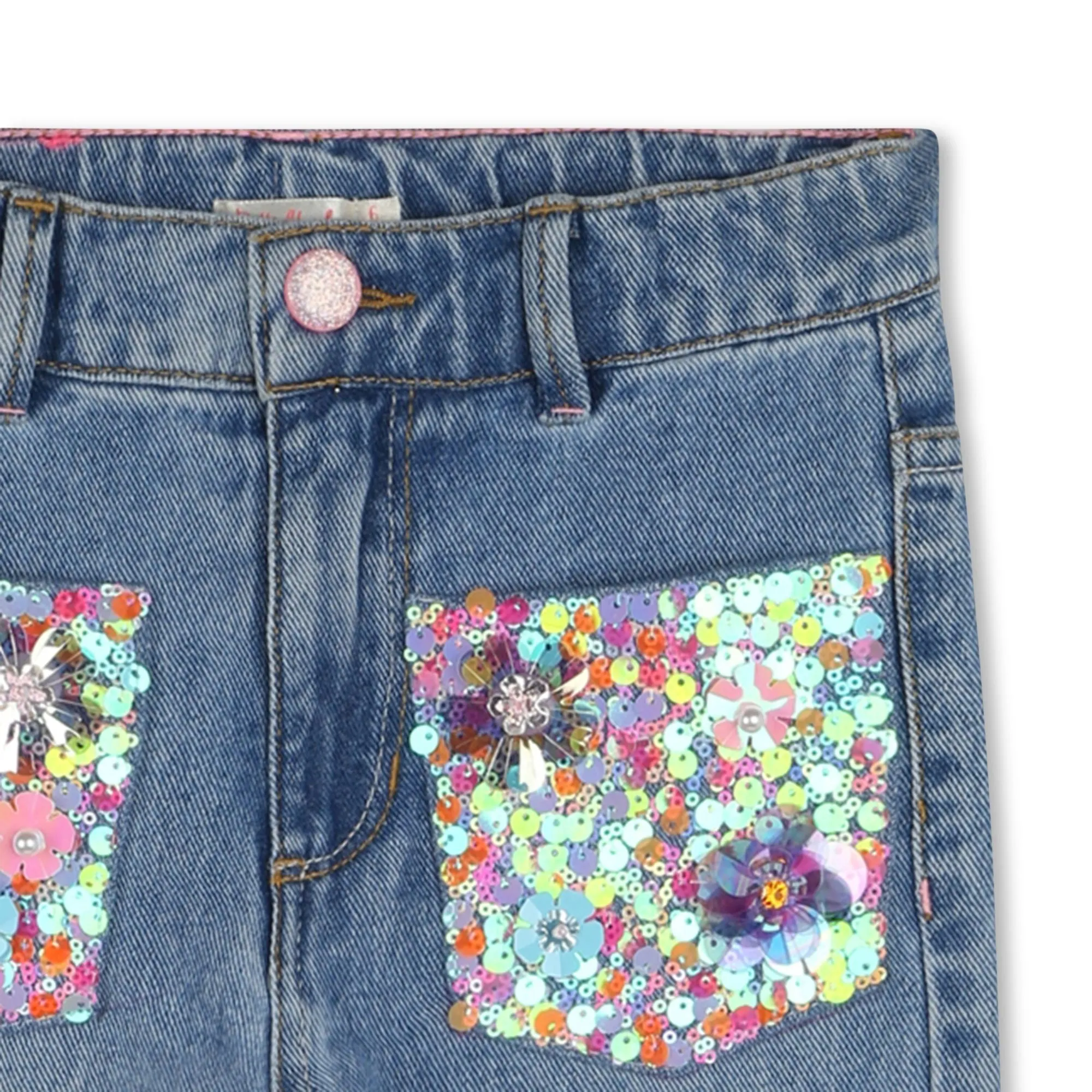 Girls Denim Sequin Jeans
