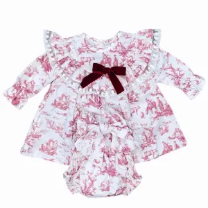Girls Dusky Print Blouse & Bloomers