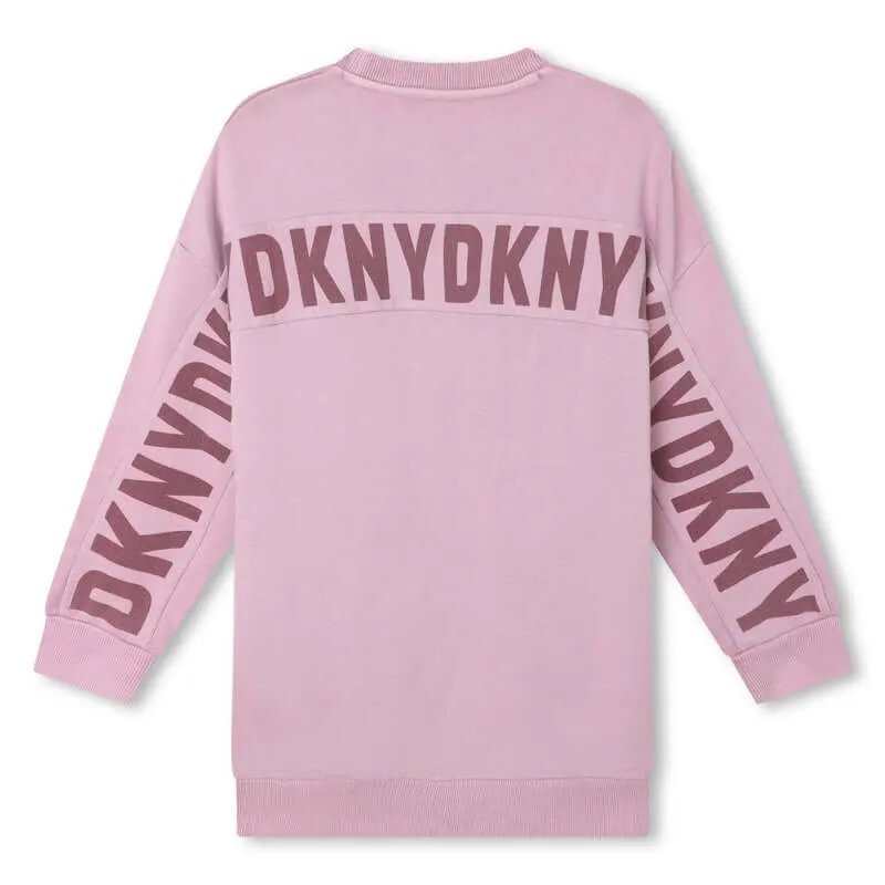 Girls Dusty Pink Long Sleeved Dress