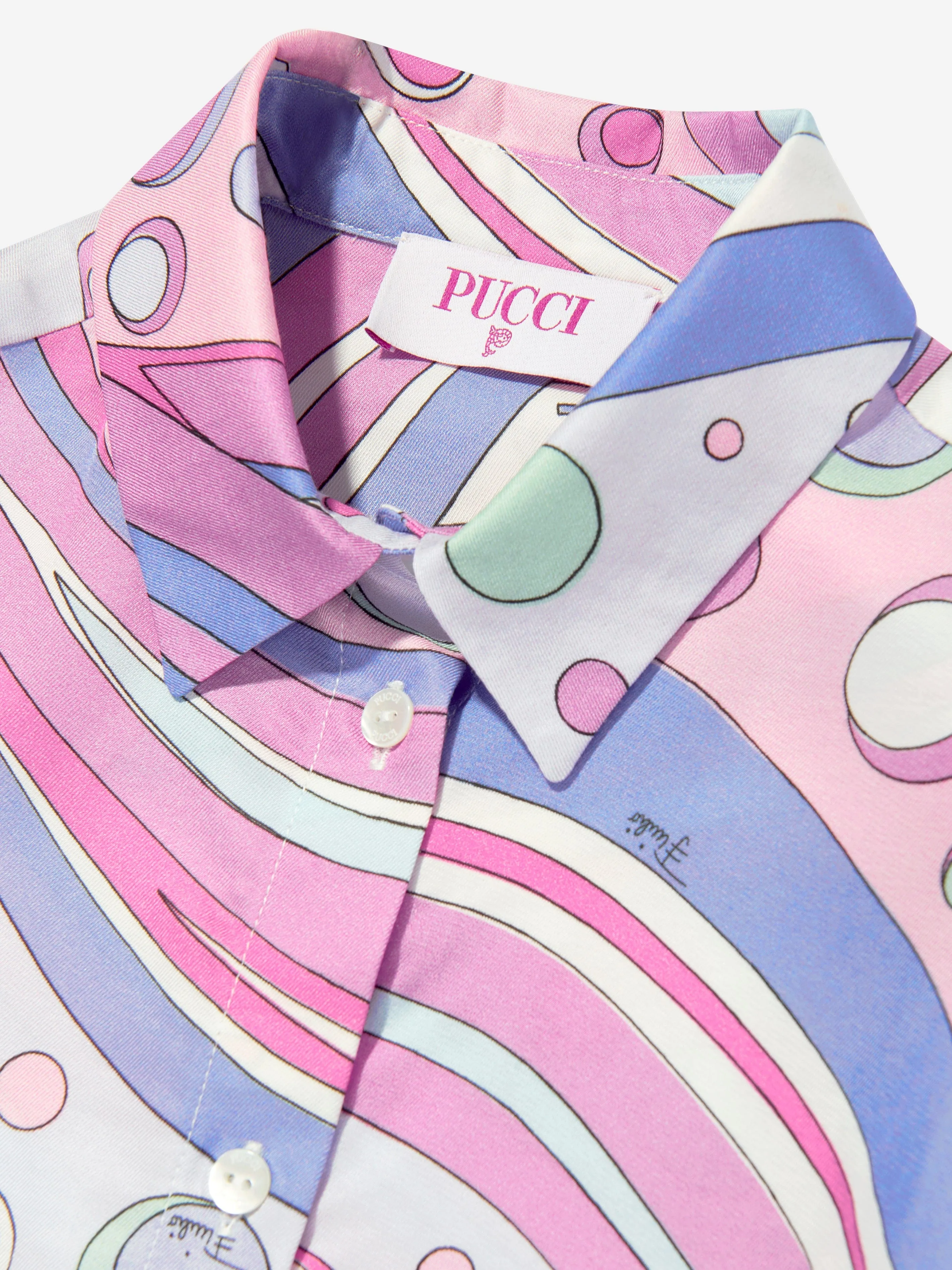 Girls Fontane Print Blouse in Pink
