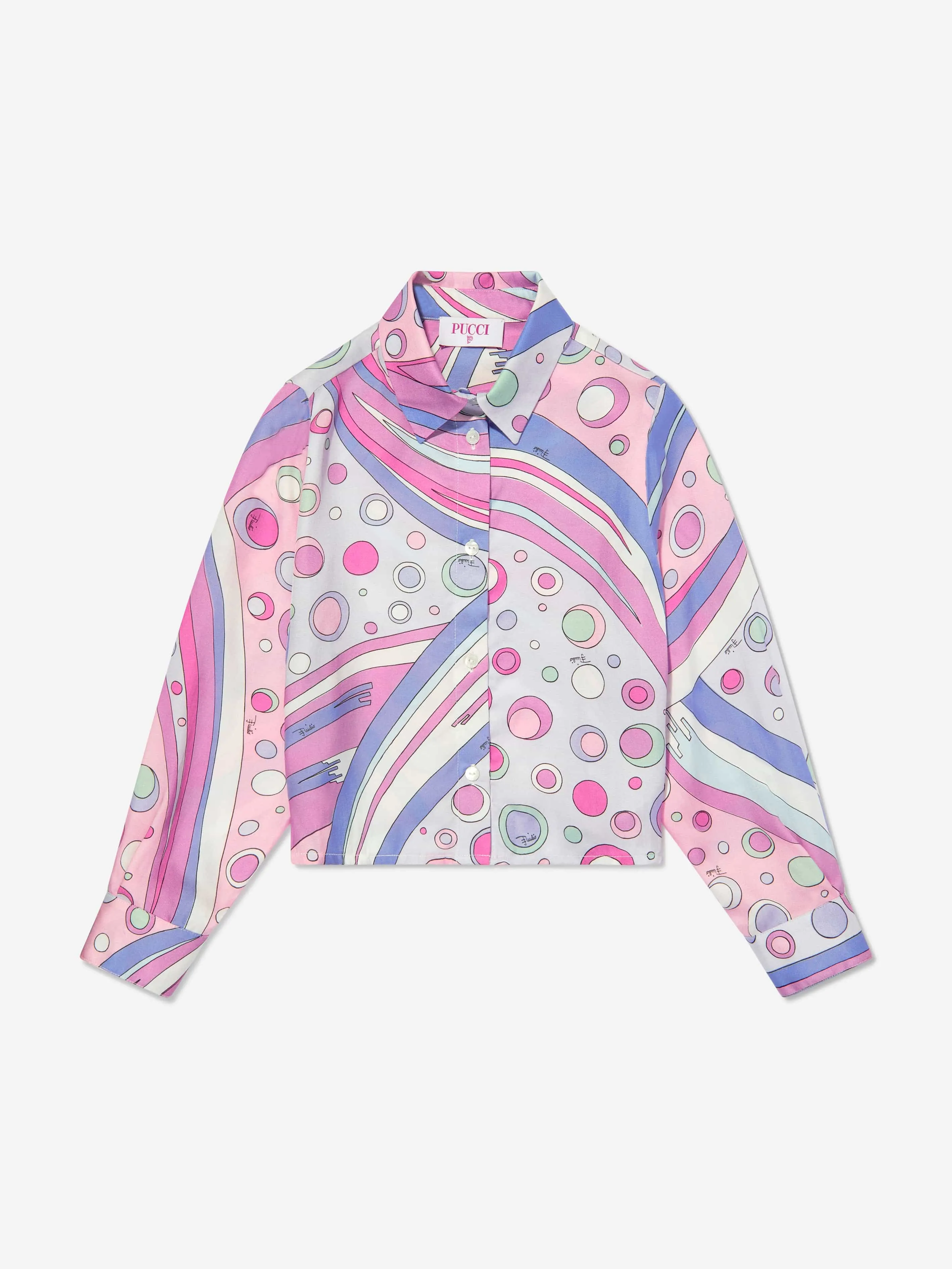 Girls Fontane Print Blouse in Pink