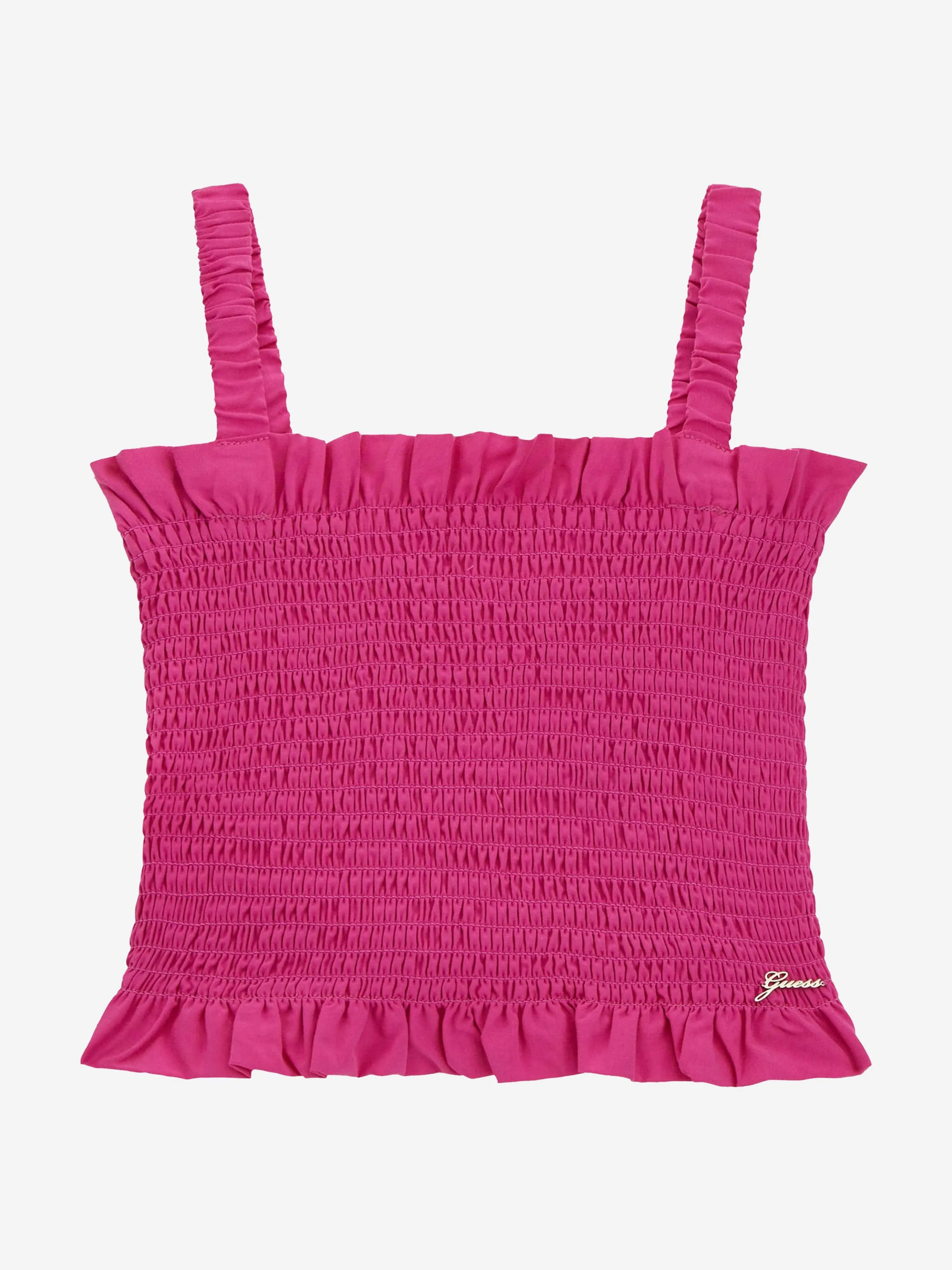 Girls Ruched Tank Top in Pink