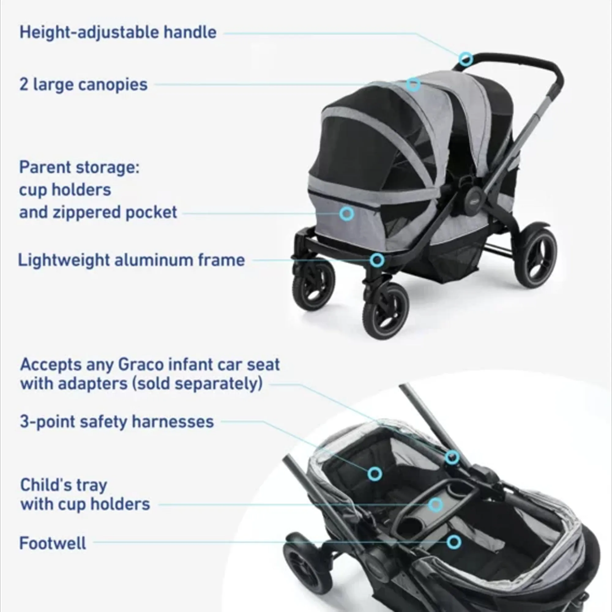 GRACO Modes Adventure Stroller Wagon - Teton