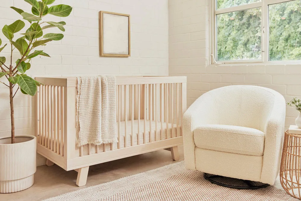 Hudson 3-in-1 Convertible Crib | with Toddler Bed Conversion Kit in Washed Natural