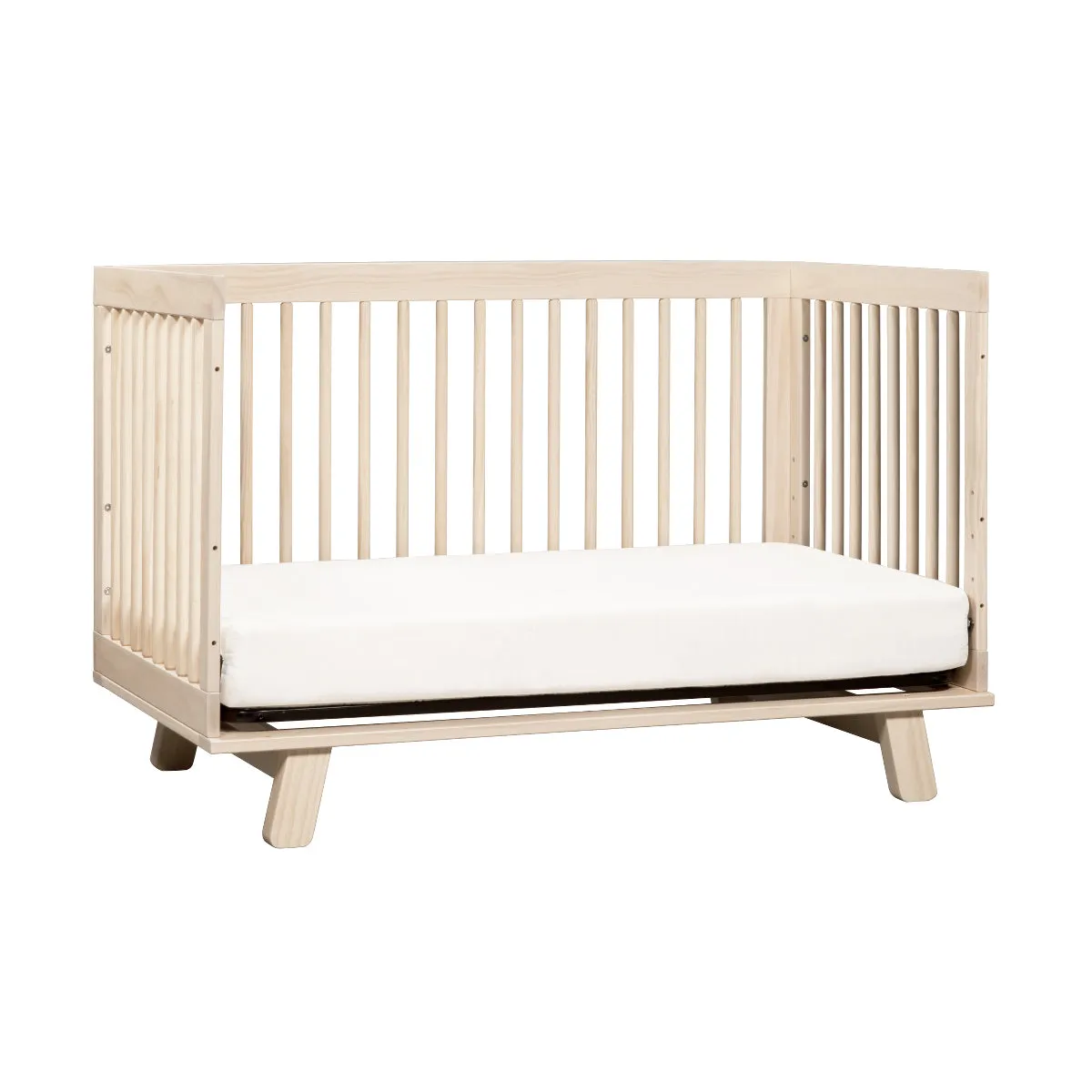 Hudson 3-in-1 Convertible Crib | with Toddler Bed Conversion Kit in Washed Natural