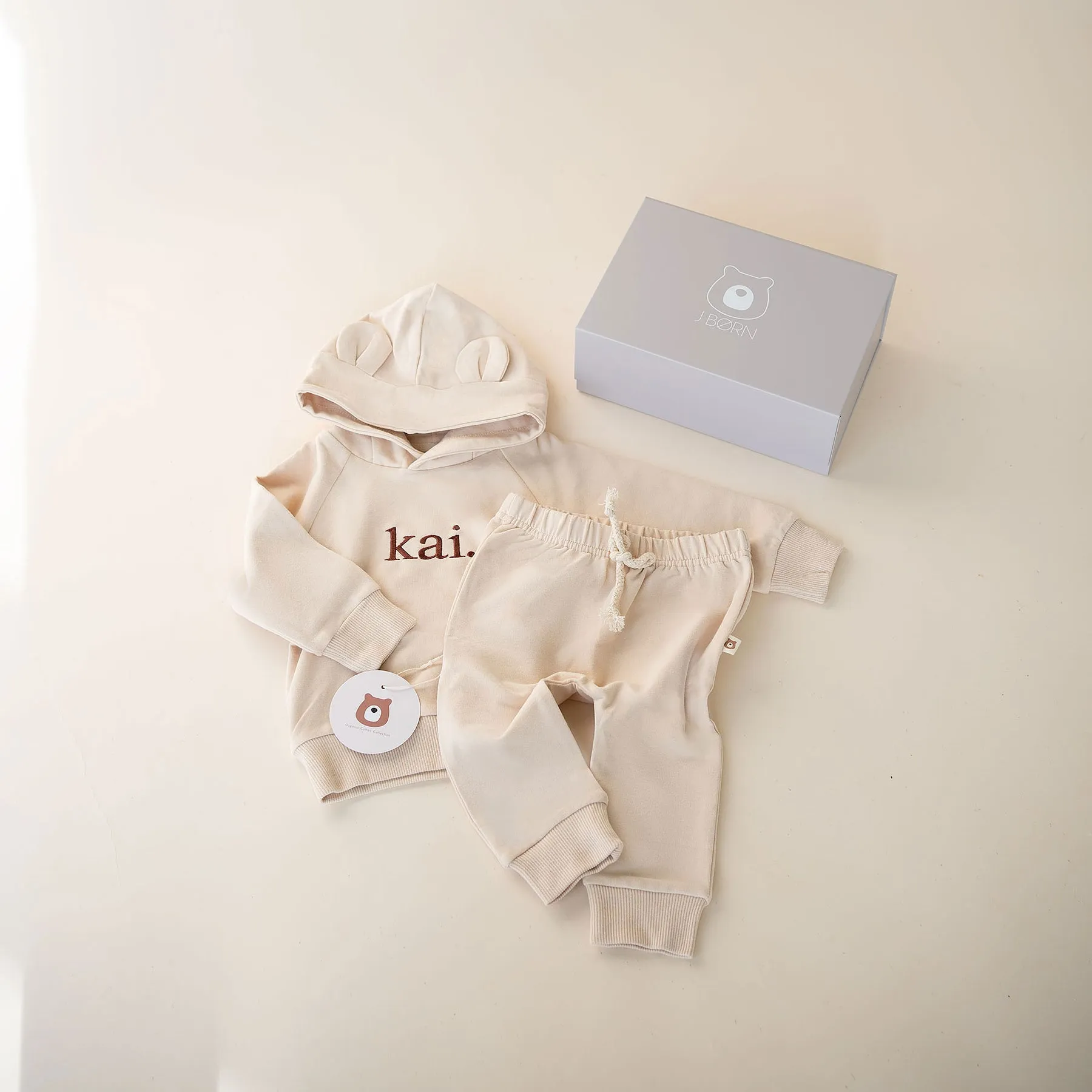 JBØRN Baby Gift Set | Organic Cotton Baby Hoodie & Joggers Set