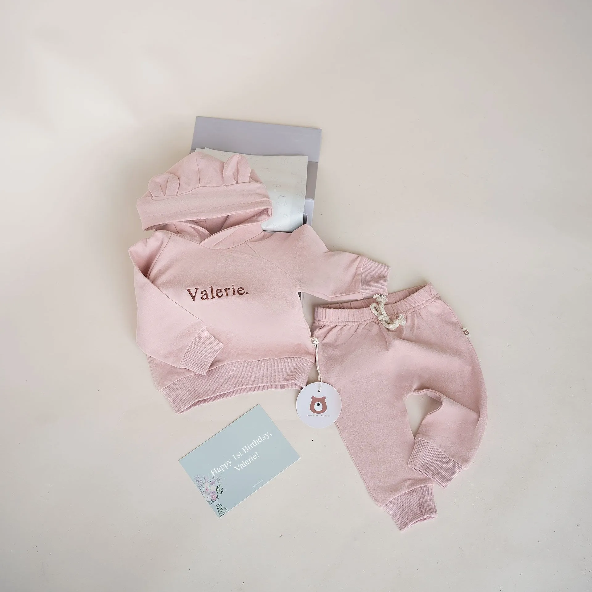 JBØRN Baby Gift Set | Organic Cotton Baby Hoodie & Joggers Set