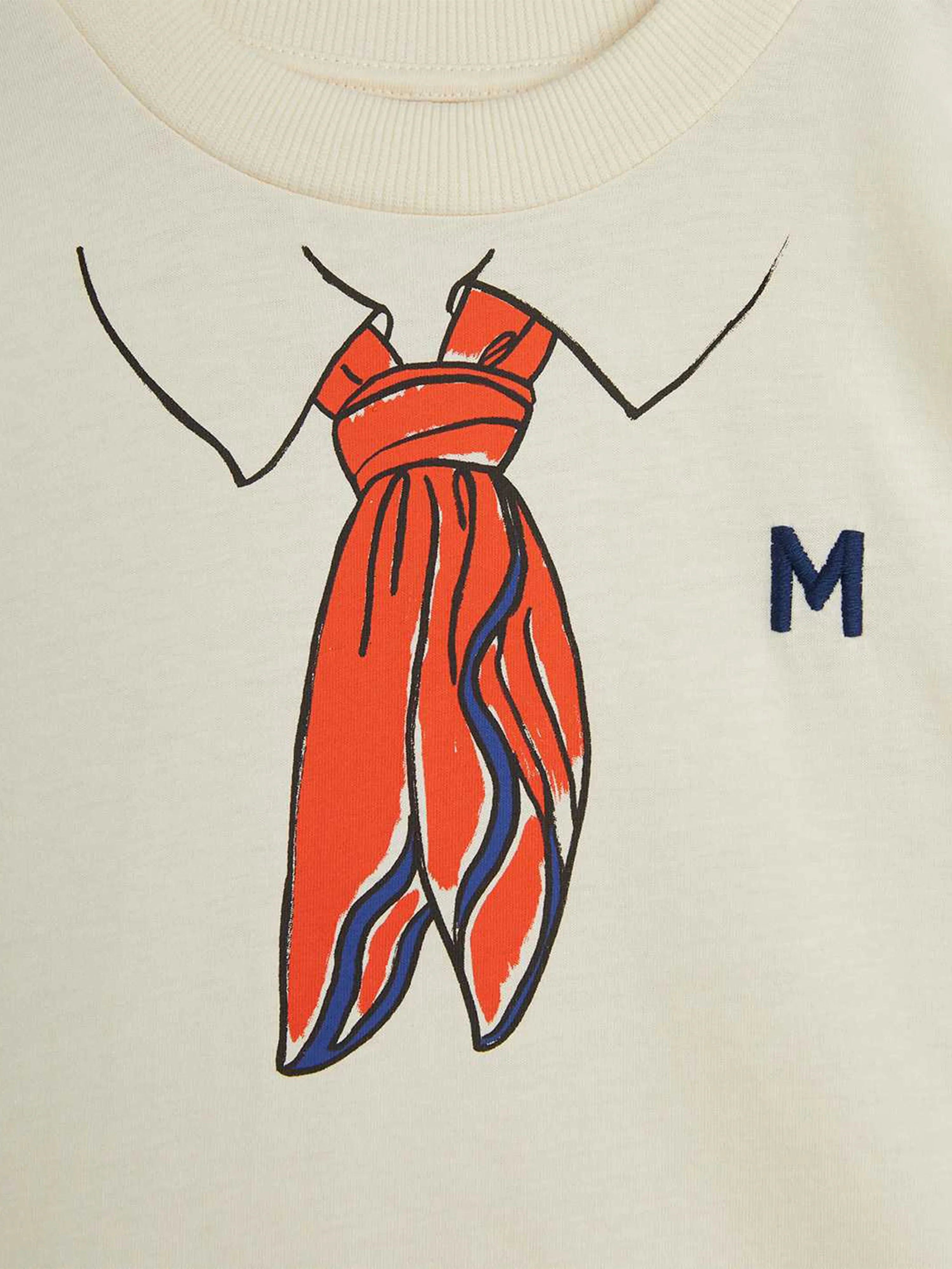 Kids Scarf Print T-Shirt in White
