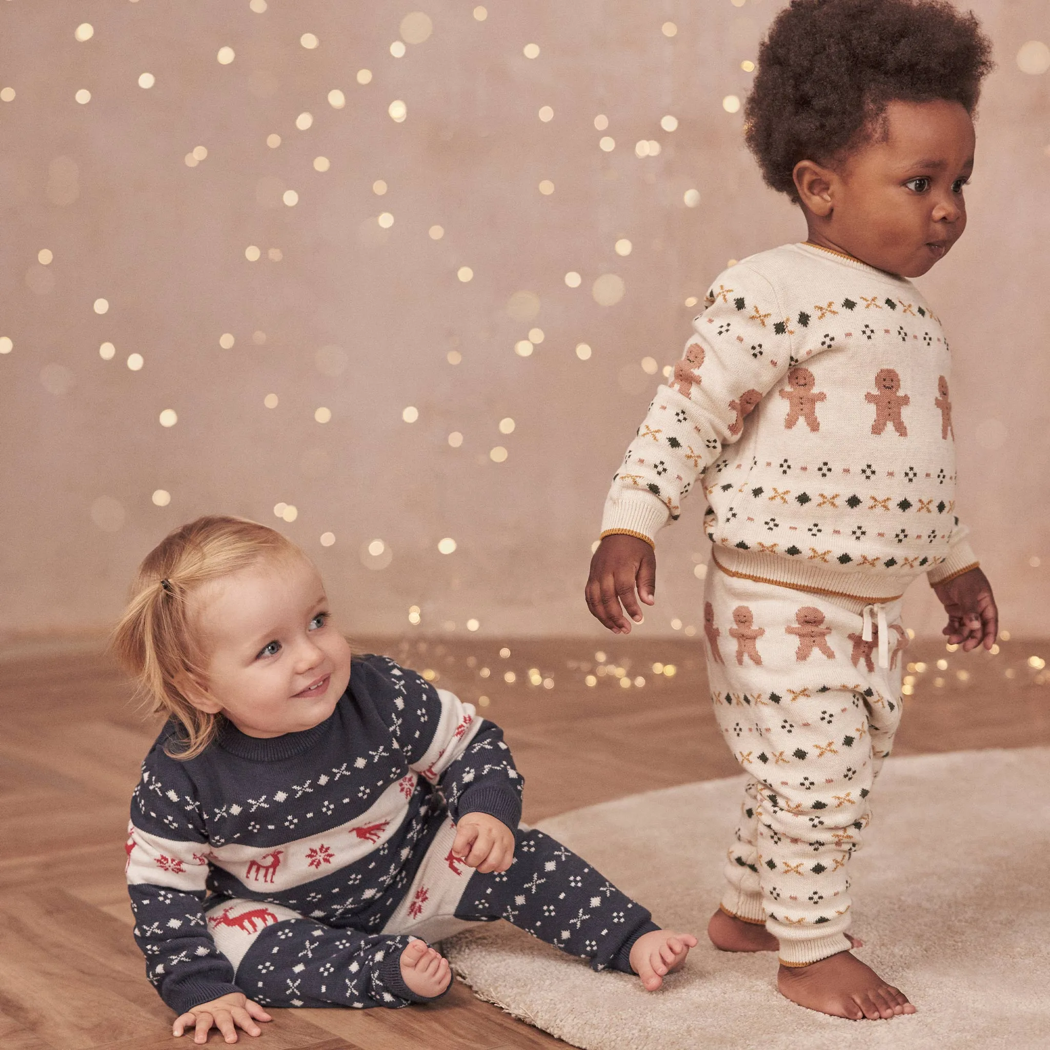 Knitted Gingerbread Jumper & Joggers Outfit