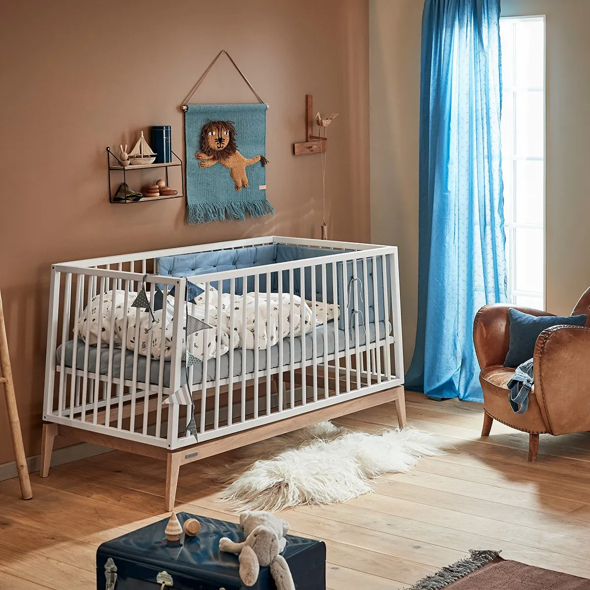 LEANDER, LUNA BABY COT, 140X70 CM, White