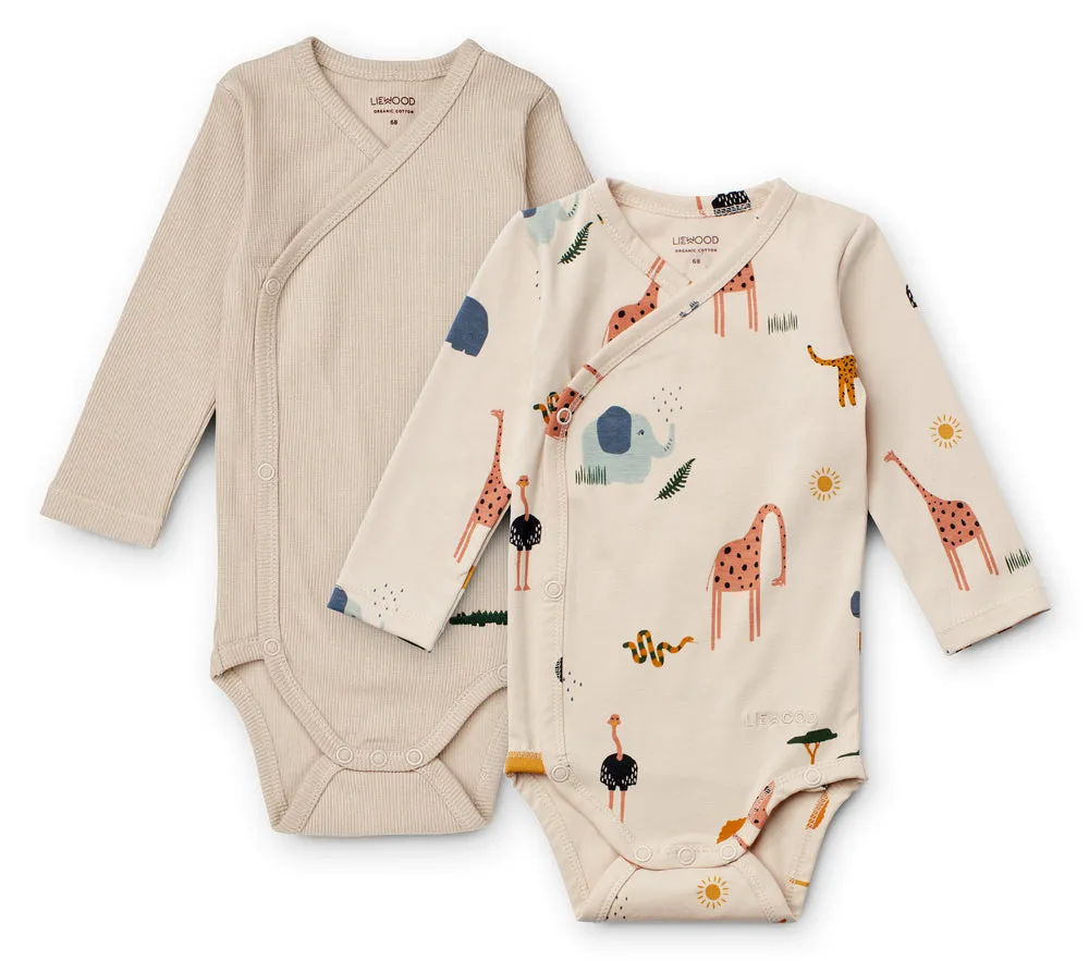Liewood, Hali Bodysuit 2 Pk, Safari