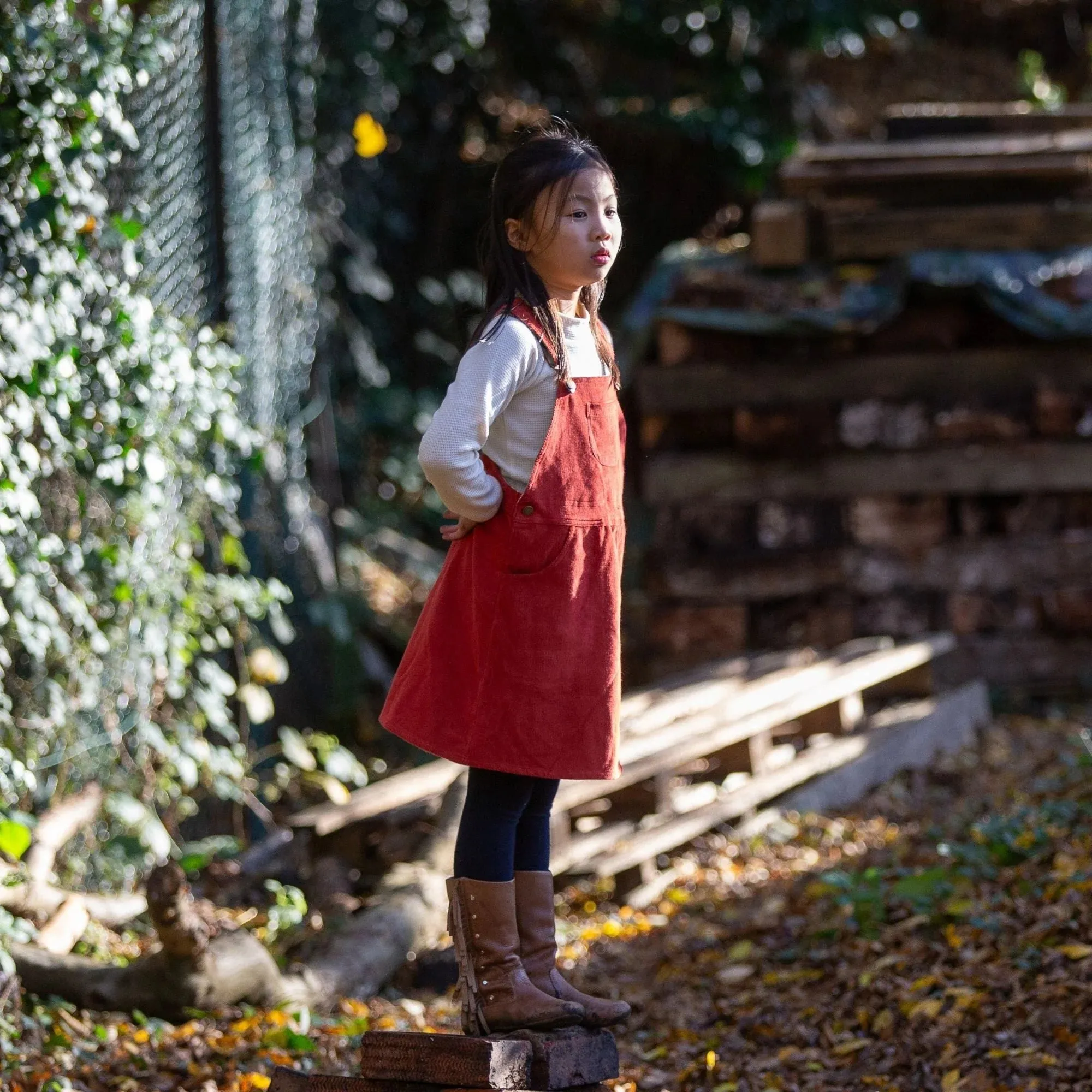 Little Green Radicals: Hazelnut Classic Pinafore Dress