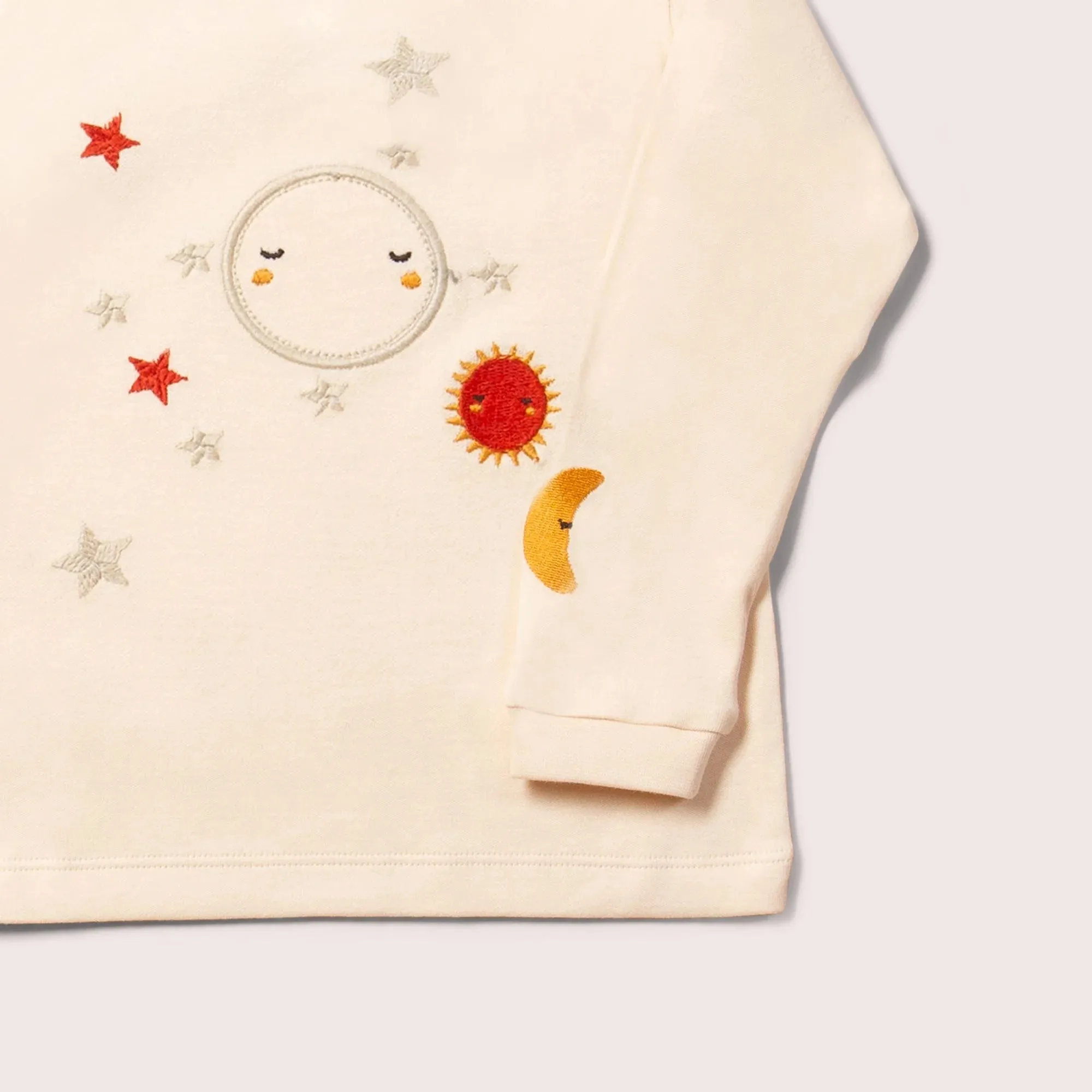 Little Green Radicals: Over The Moon Applique Long Sleeve T-Shirt