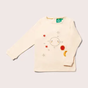 Little Green Radicals: Over The Moon Applique Long Sleeve T-Shirt