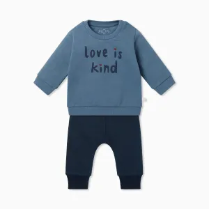 Love Is Kind Slogan Sweatshirt & Joggers Outfit