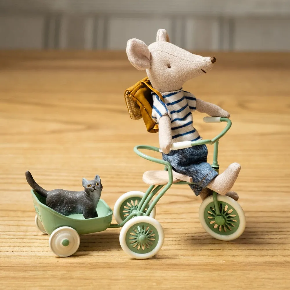 Maileg abri a  tricycle for mouse - green 2024