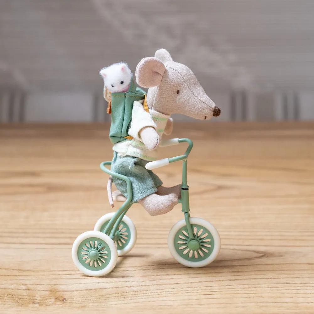 Maileg abri a  tricycle for mouse - green 2024