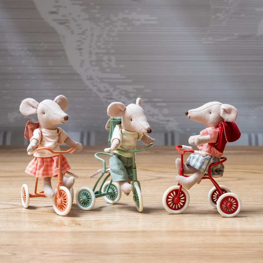 Maileg abri a  tricycle for mouse - red 2024