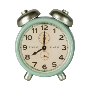 Maileg alarm clock for mouse - mint