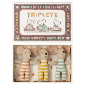 Maileg baby mice triplets in matchbox