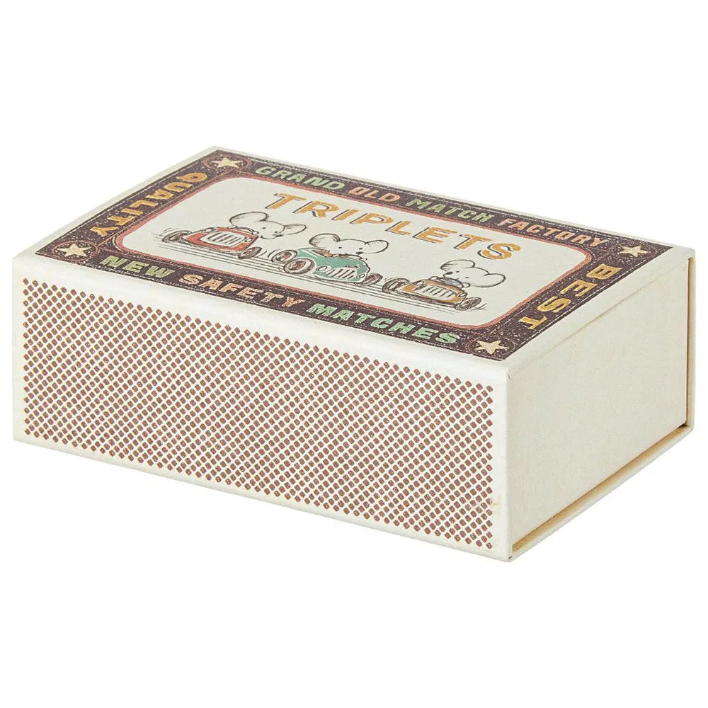 Maileg baby mice triplets in matchbox