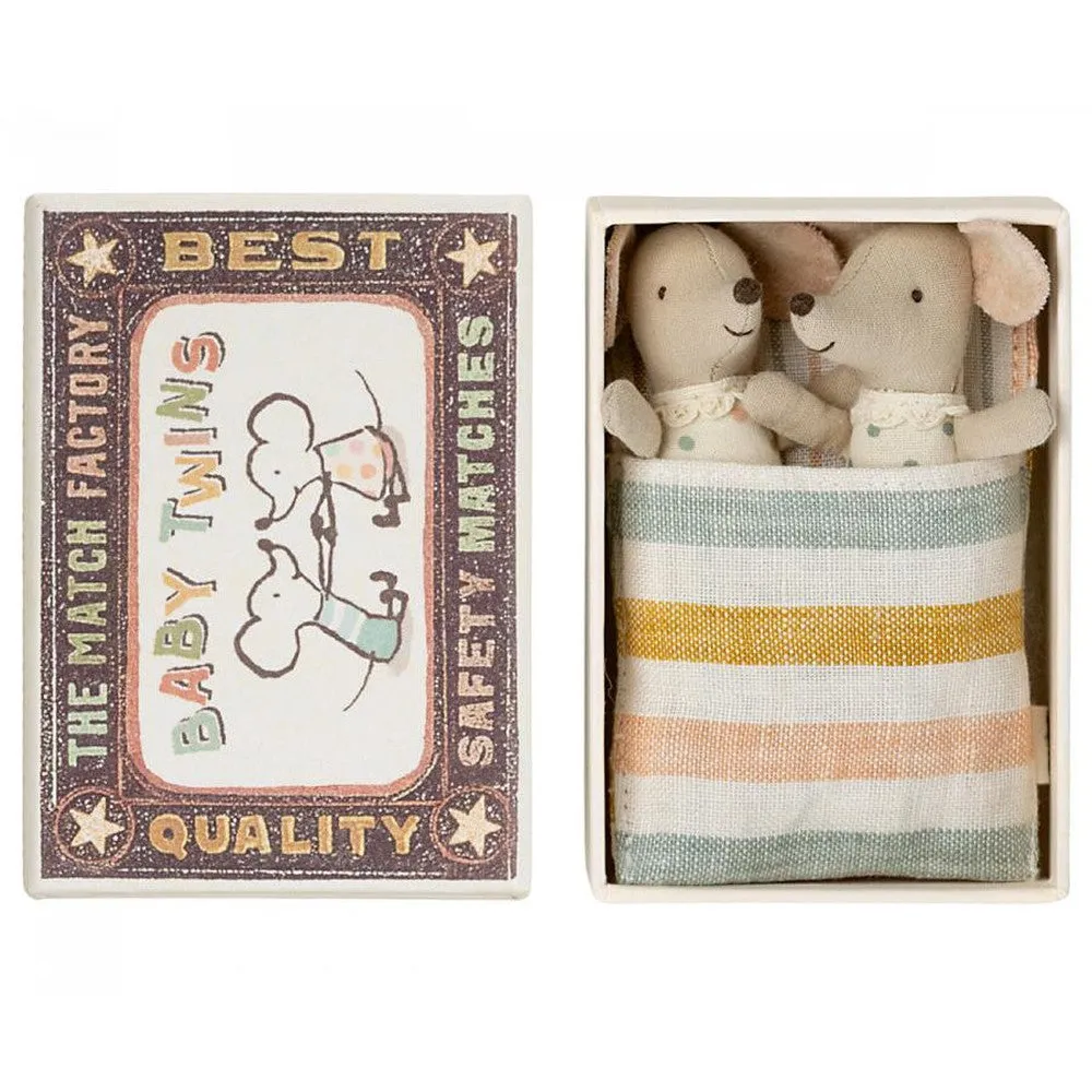 Maileg baby mice twins in matchbox 2023