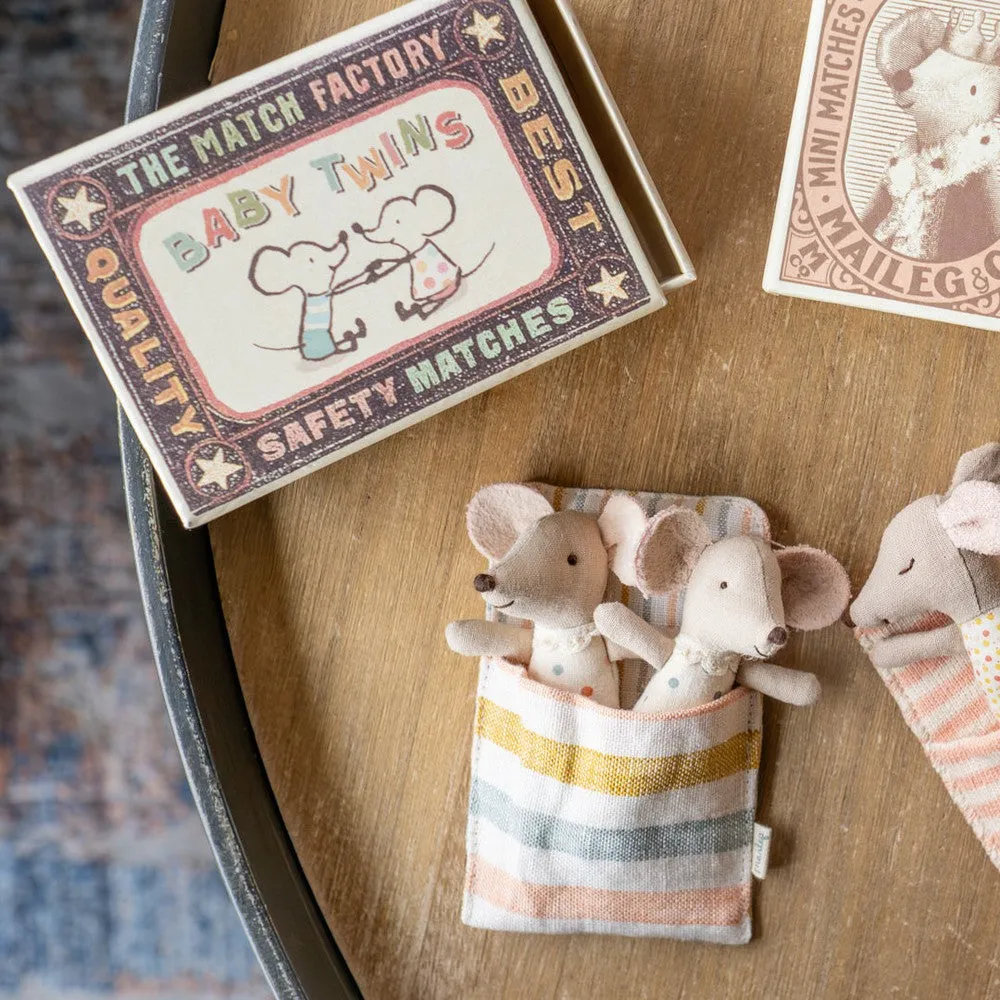 Maileg baby mice twins in matchbox 2023
