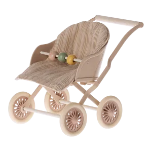 Maileg baby mouse stroller - rose 2024