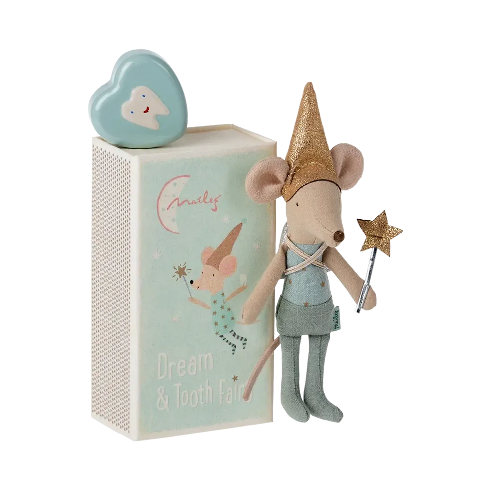 Maileg big brother tooth fairy with blue tin