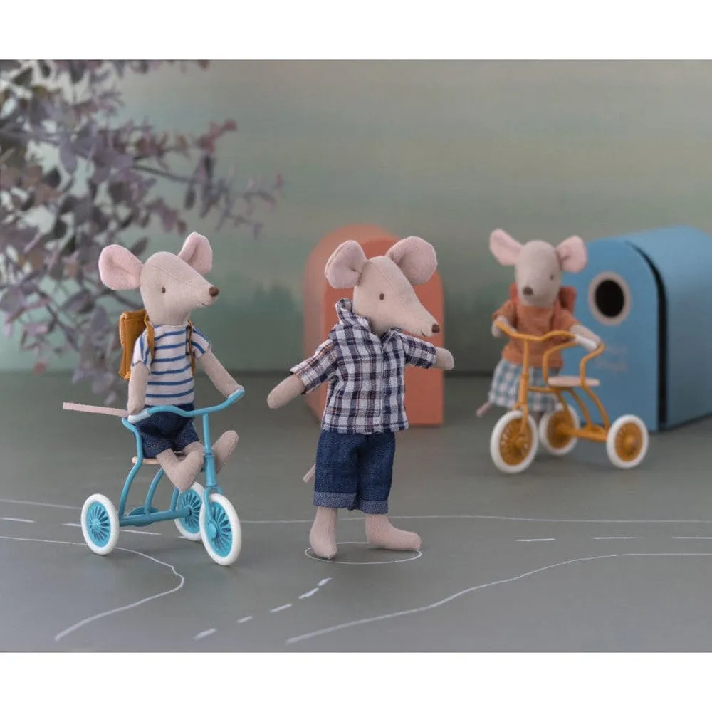 Maileg dad mouse clothes - plaid shirt