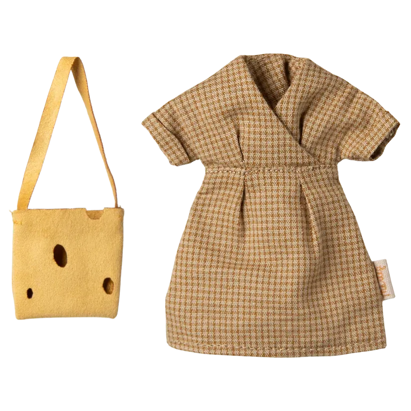 Maileg dress and bag, mum mouse