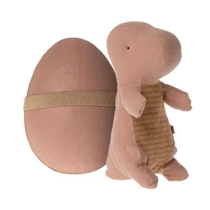 Maileg gantosaurus in egg - small, old rose