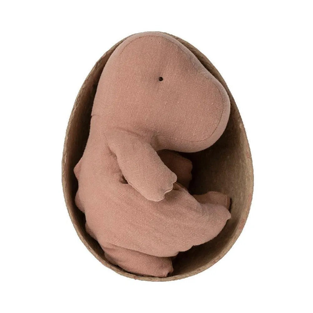 Maileg gantosaurus in egg - small, old rose