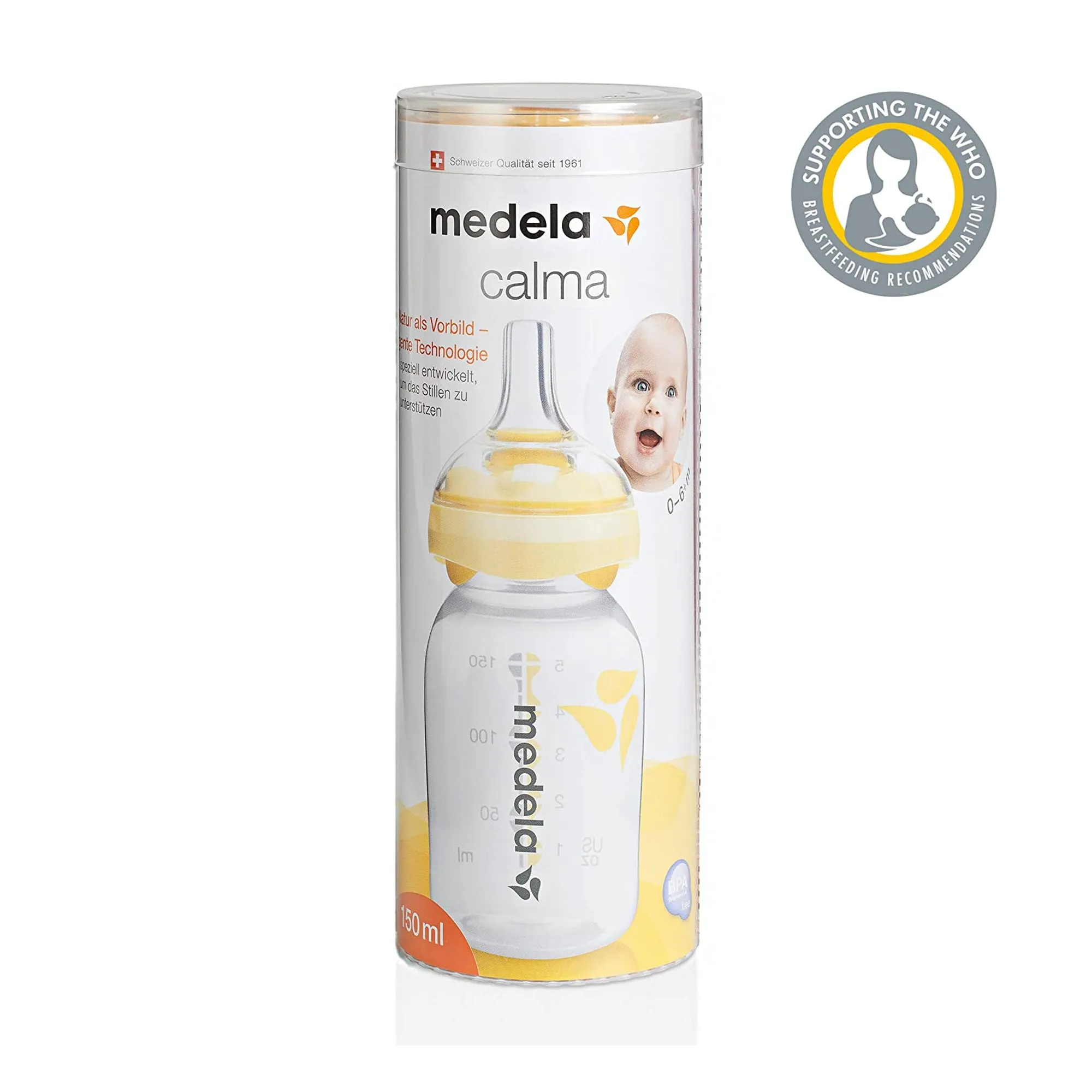 MEDELA Calma Nipple With 150ml BPA Free Bottle