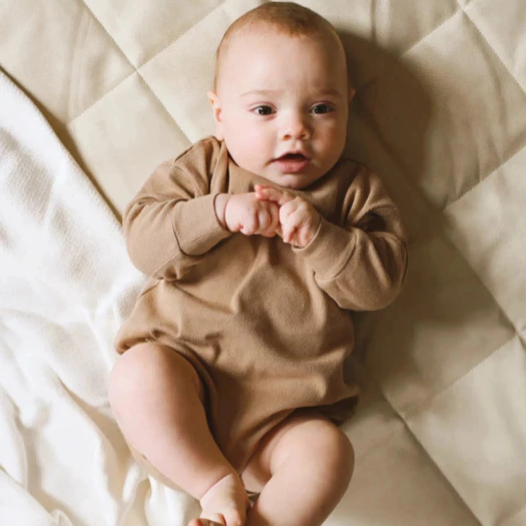 MINIKA Bubble Romper - Taupe