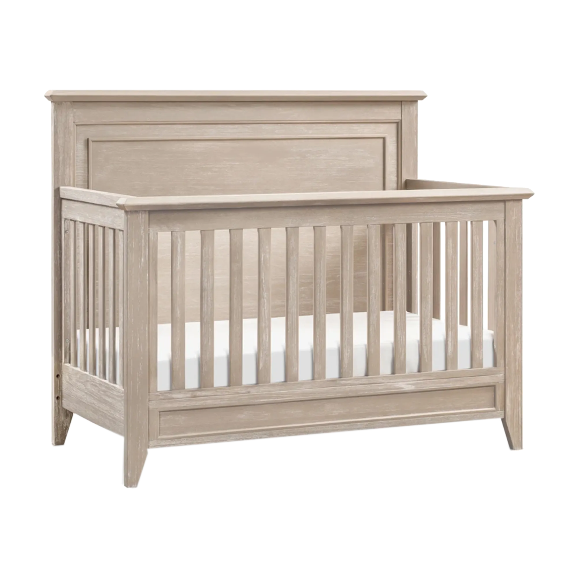 MONOGRAM by namesake Beckett Rustic 4-in-1 Convertible Flat Top Crib - Sandbar