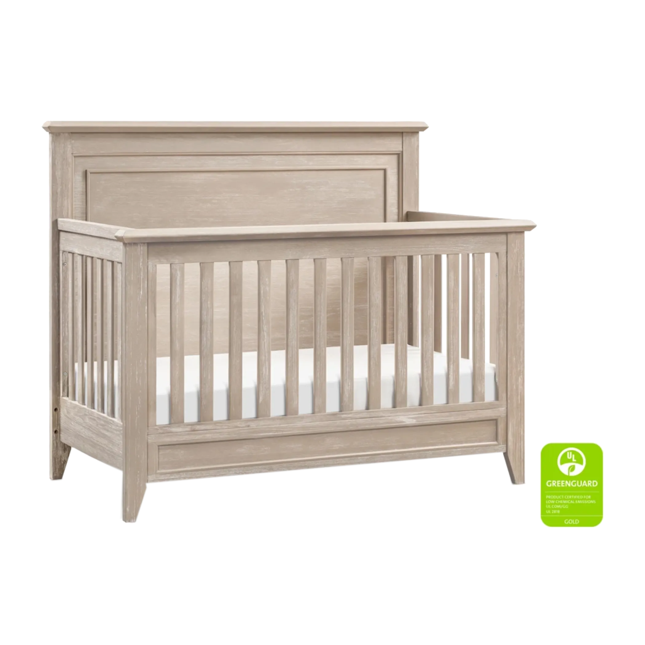 MONOGRAM by namesake Beckett Rustic 4-in-1 Convertible Flat Top Crib - Sandbar