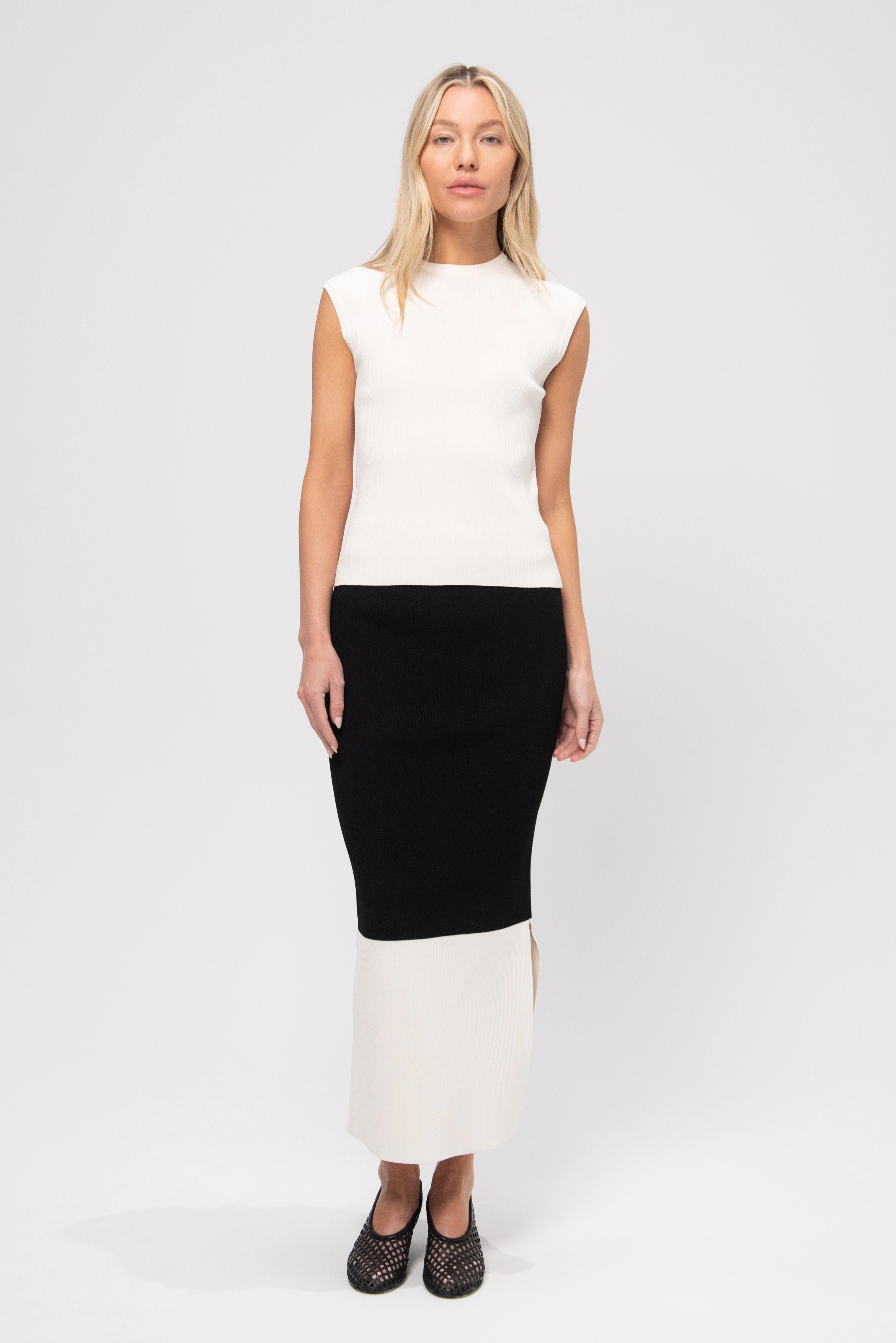 Morgan Knit Skirt, Domino