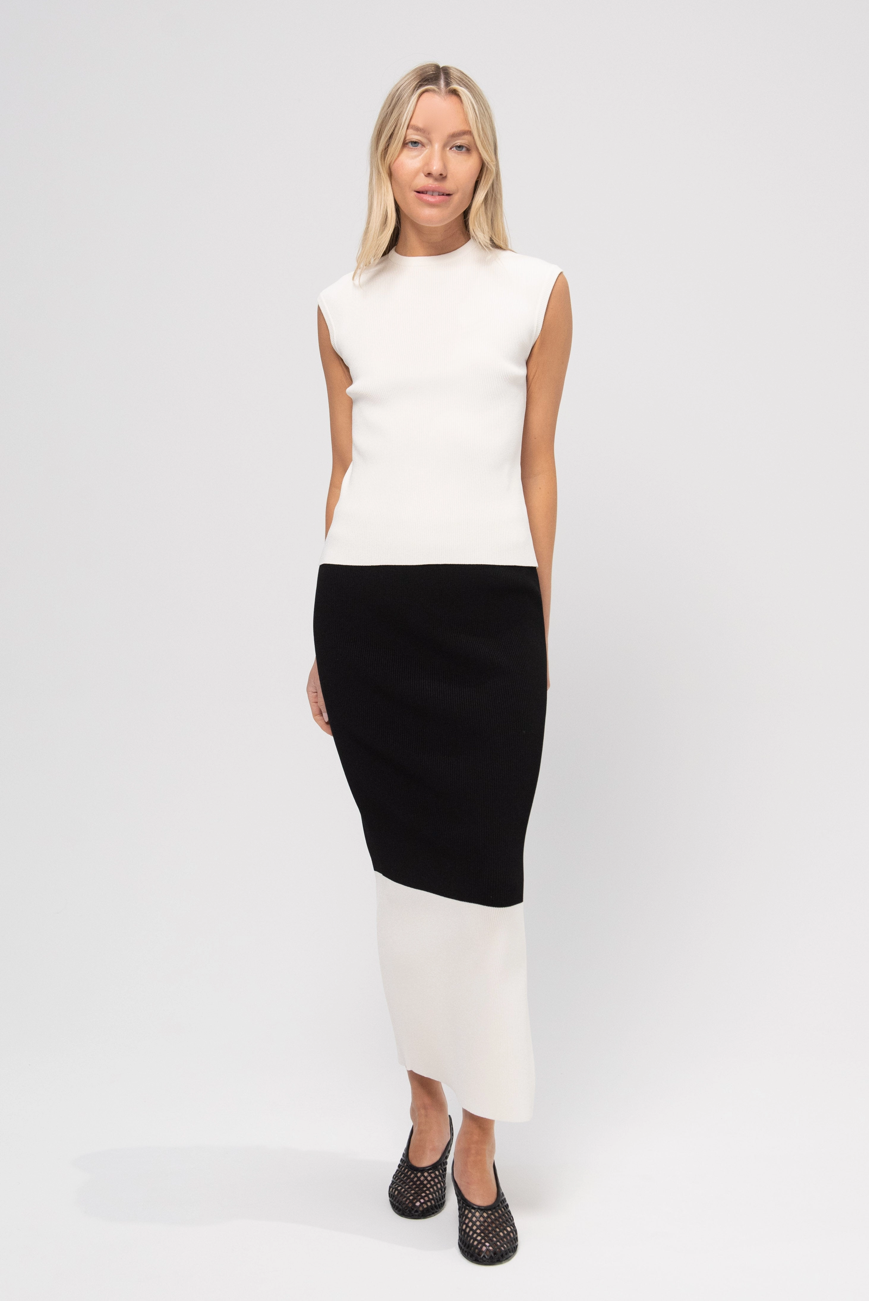 Morgan Knit Skirt, Domino