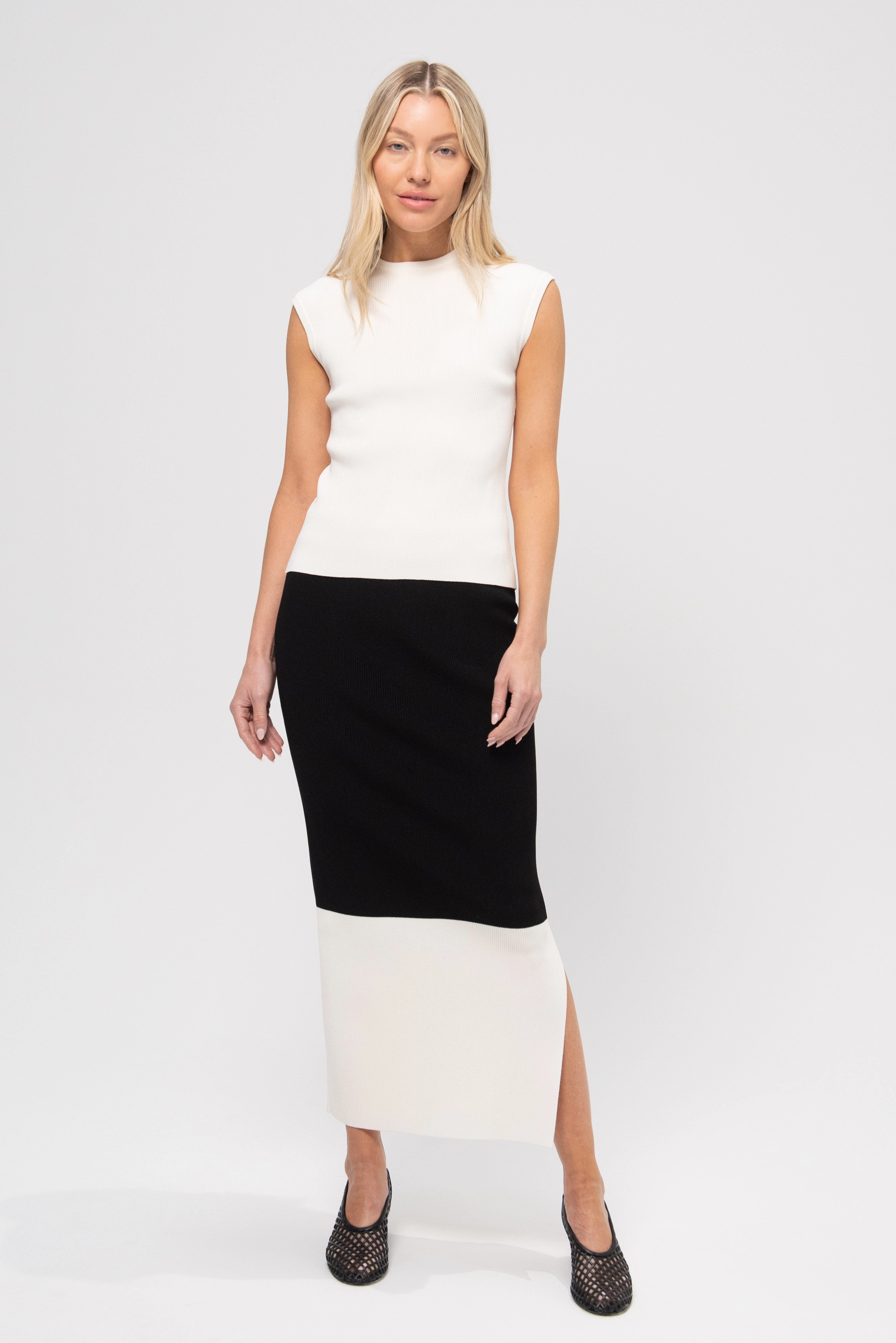 Morgan Knit Skirt, Domino