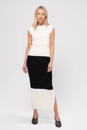 Morgan Knit Skirt, Domino